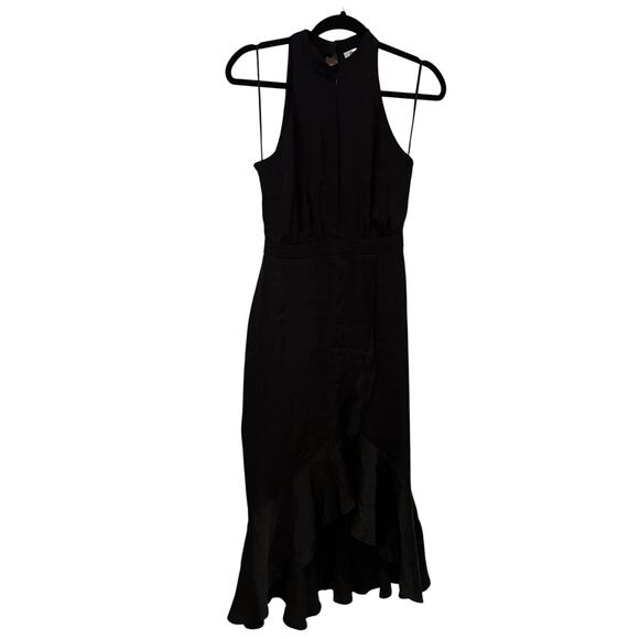 Good American Black The Resort Halter Midi Dress Size Small - Picture 1 of 11